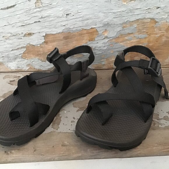 Vibram Black Adjustable Strap Sandals - Picture 1 of 5